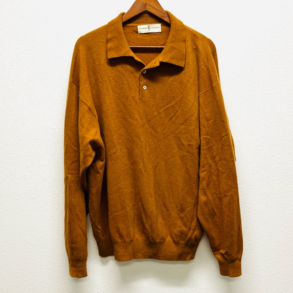 Fairway  Greene Cashmere Mens Collared Sweater